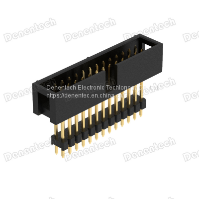 Denentech 2.54mm H9.0 W8.80 Dual Row Straight Heighten DIP Box Header photo-2