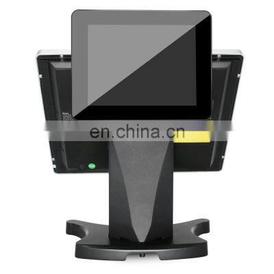 15'' Touch Screen all in one POS system Wifi/Dual Screen Cash Register/Built-in 8inch Customer Display Cashier POS Machine