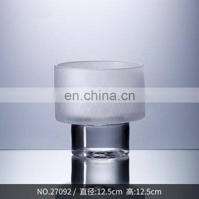 Customized Home Table Decoration Placement Big Cup Shape Vase Glass Flower photo-4