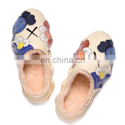 Factory Outlet 2021 Christmas Men's Women's Lovers Flip Flops Soft Black White Home Customized Casual Slippers Mules