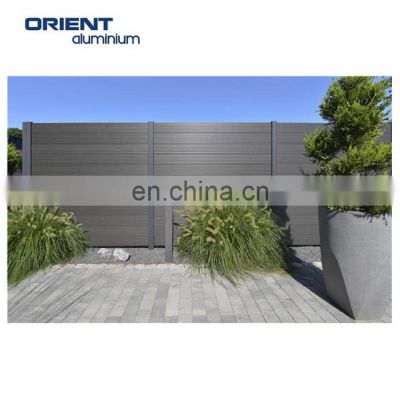 Outdoor using wooden plastic wpc fence panels composite fencing