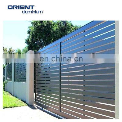 New style aluminium slatted gate and fencing