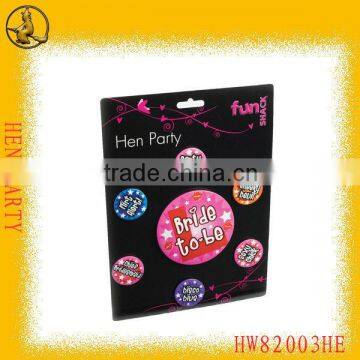 Hot Sale Bachelor Party Button Badges with Safety Pin