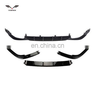 YOFER GS-380 Auto Parts Bright Black Injection PP Square Universal Rear Bumper Diffuser Car For BMW 3 Series G20-28