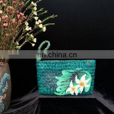 Natural Seagrass Wallet High Quality/ Seagrass Handbag With Crossbody Strap Best Price From Vietnam photo-2