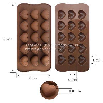3D DIY Kitchen Accessories Fondant Candy Cake Chocolate Silicone Baking Mold 10 Cavity Love Heart Shaped Breakable Silicone Mold photo-5