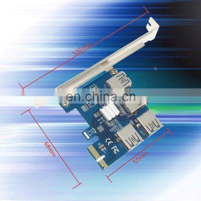 Pci-e To Pci-e Adapter 1 Turn 4 Pci-express Slot 1x To 16x Usb 3.0 Special Riser Card Extender Pcie Converter Pcie 1 To 4