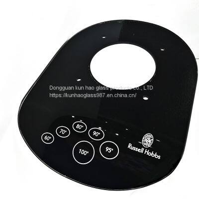 Glass panel processing of smart touch screen tempered glass for small household appliances