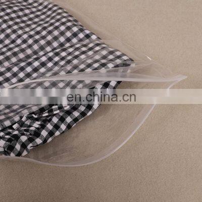 Custom frosted zipper bag transparent autumn and winter clothing packaging bag