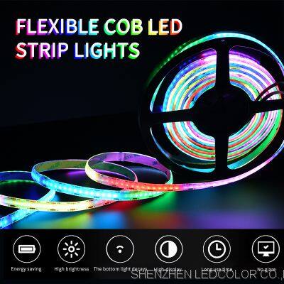 FCOB Linear RGB Light Addressable RGB Led Strip 1008LEDs/m COB LED Strips Light SK6805 LC8805 Dream Color 256 Gray Scale photo-4
