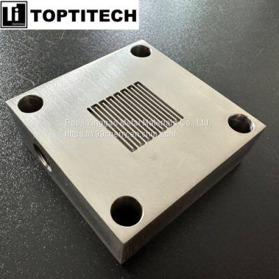 Titanium electrodes with flow channels