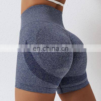 Fitness Seamless High Waist Tummy Control Scrunch Butt Lift Peach Hip Sports Biker Shorts Women Workout Gym Yoga Wear Apparel