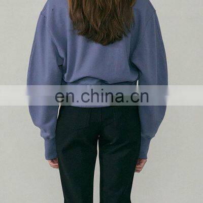 Blank Custom Oversize Crewneck Sweatshirts Women Casual Sports Pullover Add Wool Gym Top Workout Walking Active Wear Clothes photo-3