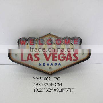 LAS VEGAS embossed metal wall palque with LED light                        
                                                Quality Choice