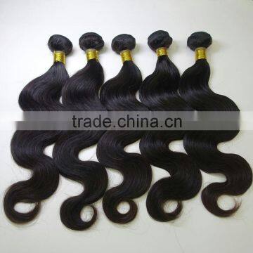 2015 Hair Extension Body Wave Style Unprocessed Human Hair Weave Mixed Length 8-30 Natural Black brazilian body wave