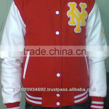 2015 Wool Jackets/Varsity Jackets / Amazing Beautiful Wool Jackets / GREEN TIGER SPORTS wool with Leather Sleeves Jackets....