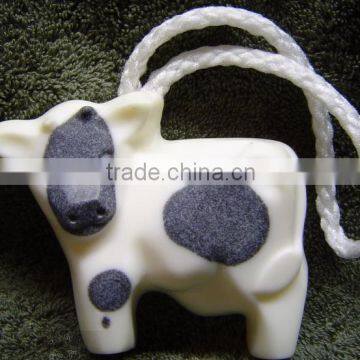 Soap of cattle shape on a rope