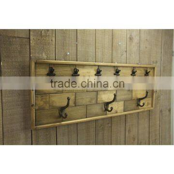 Fashionable Creative Rural Natural Wooden Wall Art Decor With Clips & Hooks photo-3