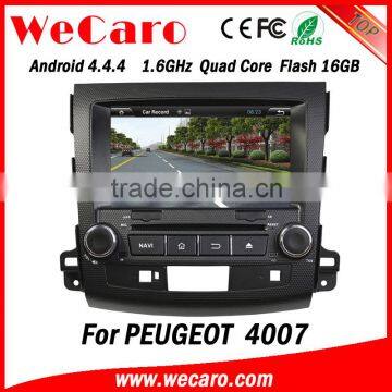Wecaro OEM in dash 2 din dvd for peugeot 4007 multimedia system