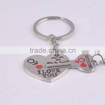 Wholesale metal keychain small gifts English couple keychain