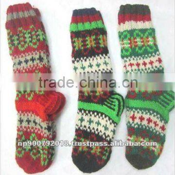 Colorful Wool Knitted Sock