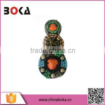 BOKA Mixed Seed Beads and Wooden Beads Shoe Applique