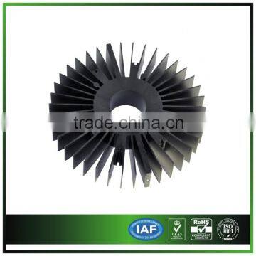 Big round LED lamp heatsink with anodized black buying in bulk wholesale