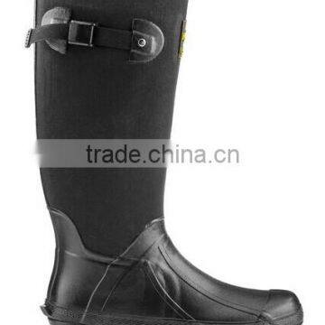 black cloth cover steel toe man's safety boots