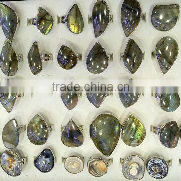 RG1086 Wholesale freeform labradorite rings
