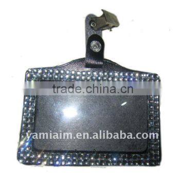 Rhinestone Card Cover holder custom insert logo pattern