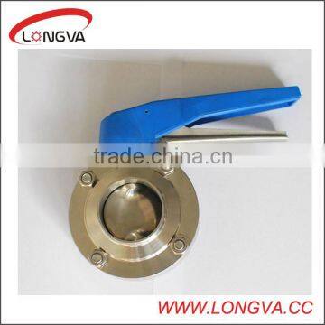 ss food grade butterfly valve with welding end