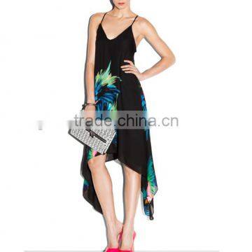 Ocean Dress Spandex Bodycon Dance Wear Stretch Crepe Dress photo-4