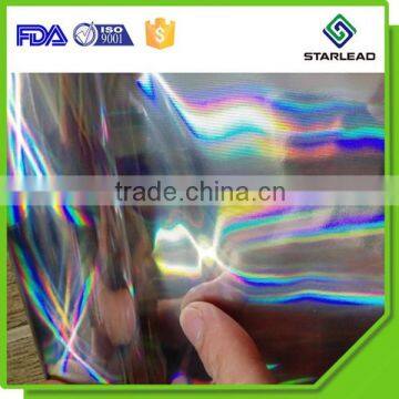 17mic 18mic seamless holographic metalized film,seamless bopp laser film,seamless rainbow film