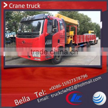 FAW 8 ton truck crane , crane tipper truck sale