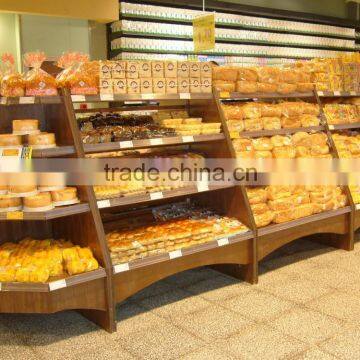 Supermarket vegetable/ fruit /cake wooden display shelves