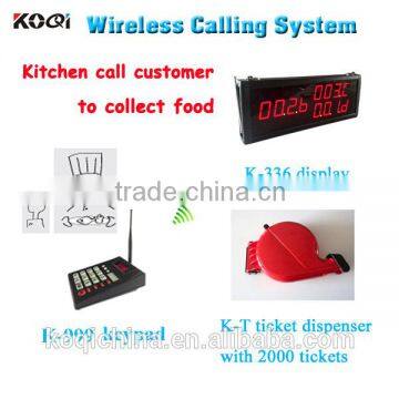 Kitchen Call Waiter System CE passed 433mhz restaurant call system digital electronic restaurant wireless sound system