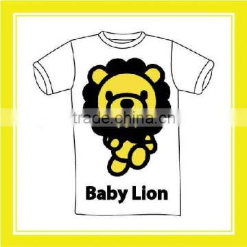 2016 Summer Product Bros Baby Lion Run White Short Sleeve T-shirt