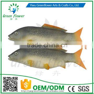 Greenflower 2016 Wholesale artificial PU fish Grey carp China handmaking decoration