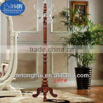 Imperial style wood clothes hanger stand S-01#