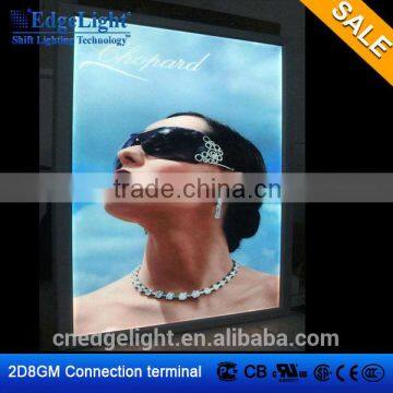 Edgelight AF2A advertising light boxes Slim Light Box aluminous frame single side clip type