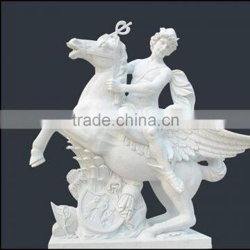 Life-Size White Marble Carving Stone Sculpture