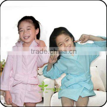 Bulk little girls microfiber soft embroidery bathrobe