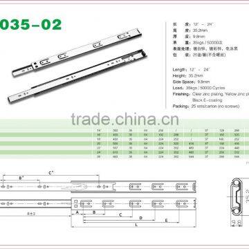 35kgs Load Rating Single Extension Ball Bearing Drawer Slide 1035-02 photo-2