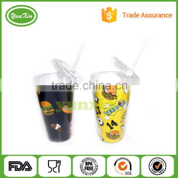 BPA free Promotional Personalized Acrylic Tumbler cups With insert paper or Custom Logo