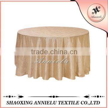 Cheap wedding pintuck taffeta table cloth
