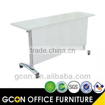 2014 new laminate top student table with wheels school furniture Grey finish