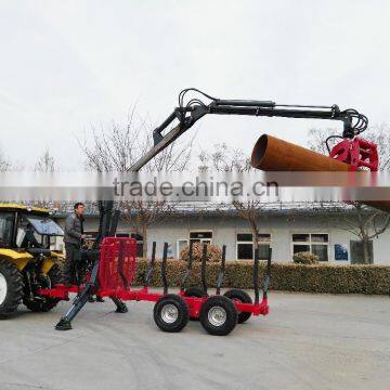 Forest Equipment, Log Trailers With Grapple ,telescopic Crane With Cheaper Price photo-2