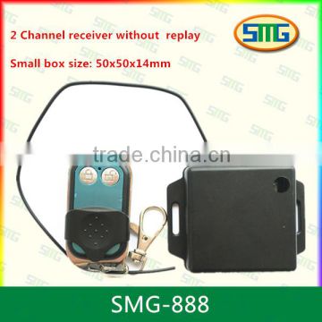 SMG-888 2 channel remote control and receiver small size without replay 50x50x14mm