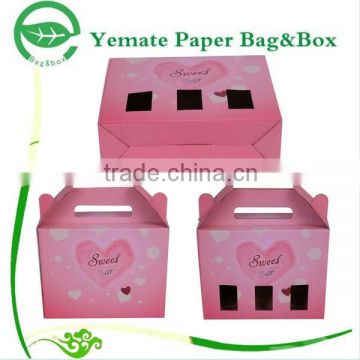 wholesale custom made cheap clear recycled kraft single mini cardboard paper packaging cupcake box