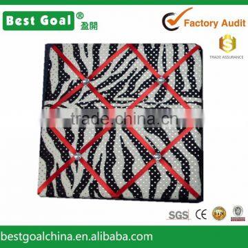 Zebra French memo board with red ribbon bulletin boards wooden photo display board